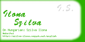 ilona szilva business card